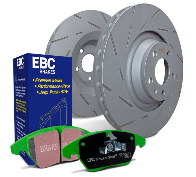 Kit de Travagem EBC PD06K com pastilhas Greenstuff e discos USR