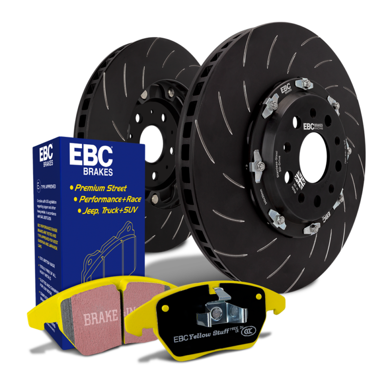 Discos de travão EBC de 2 peças totalmente flutuantes com pastilhas yellowstuff