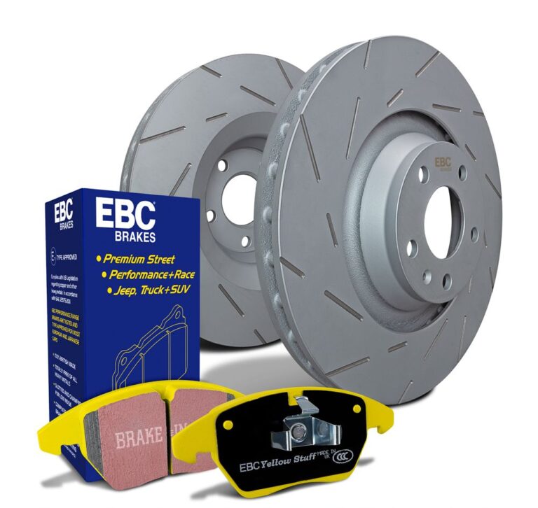 Kit de Travagem EBC PD08K com pastilhas Yellowstuff e discos USR